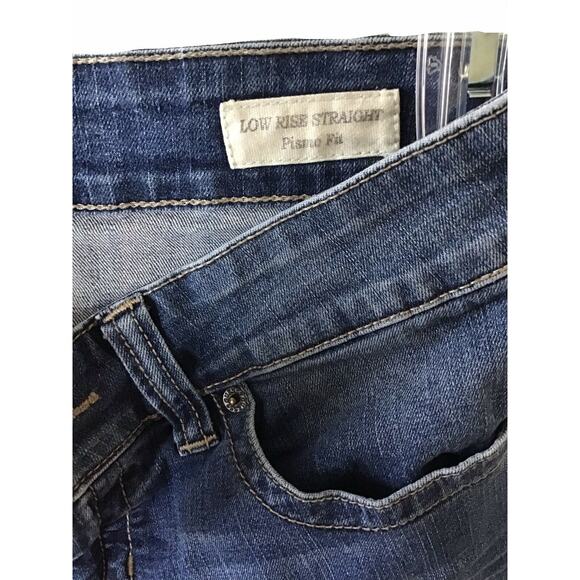 Guess Jeans Women's Size 28 Blue Stonewash Denim Low Rise Straight Pismo Fit - Picture 3 of 6